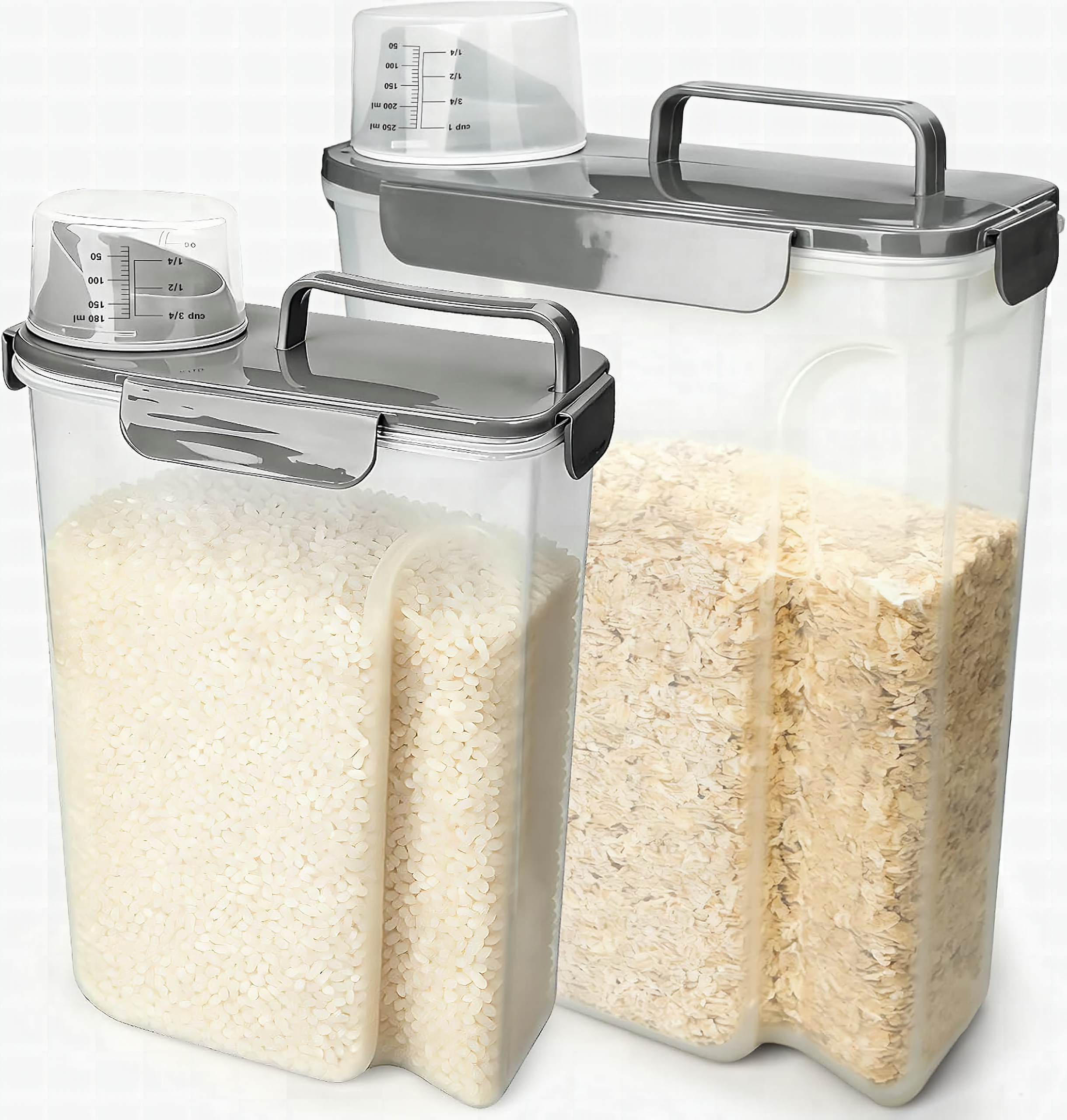 Komzon Rice Storage Containers, Airtight Cereal Containers Storage, BPA Free Rice dispenser for Flour, Pasta, Grain and